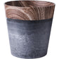 Stylish Flowerpot with Walnut Wood Pattern.